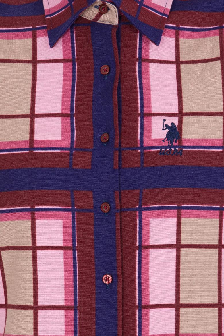 Kadın Vişne Uzun Kollu Gömlek - 50253327014