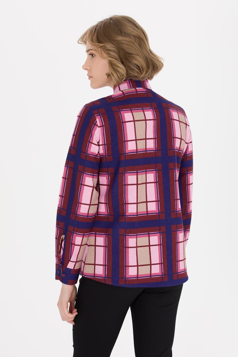 Kadın Vişne Uzun Kollu Gömlek - 50253327014