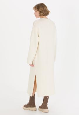Kadın Krem Melanj Triko Elbise - 50253943020