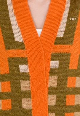 Kadın Kiremit Triko Hırka - 50260599010