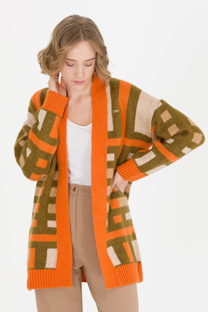 Kadın Kiremit Triko Hırka