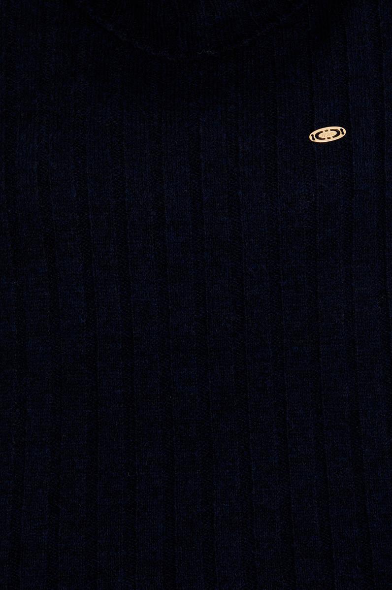 Kadın Lacivert Triko Panço