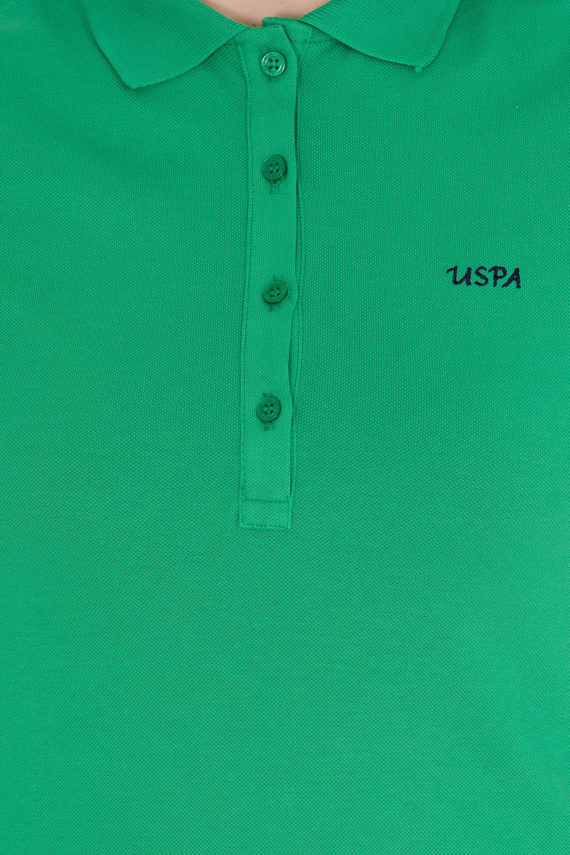 Kadın Yeşil Basic Polo Yaka Tişört