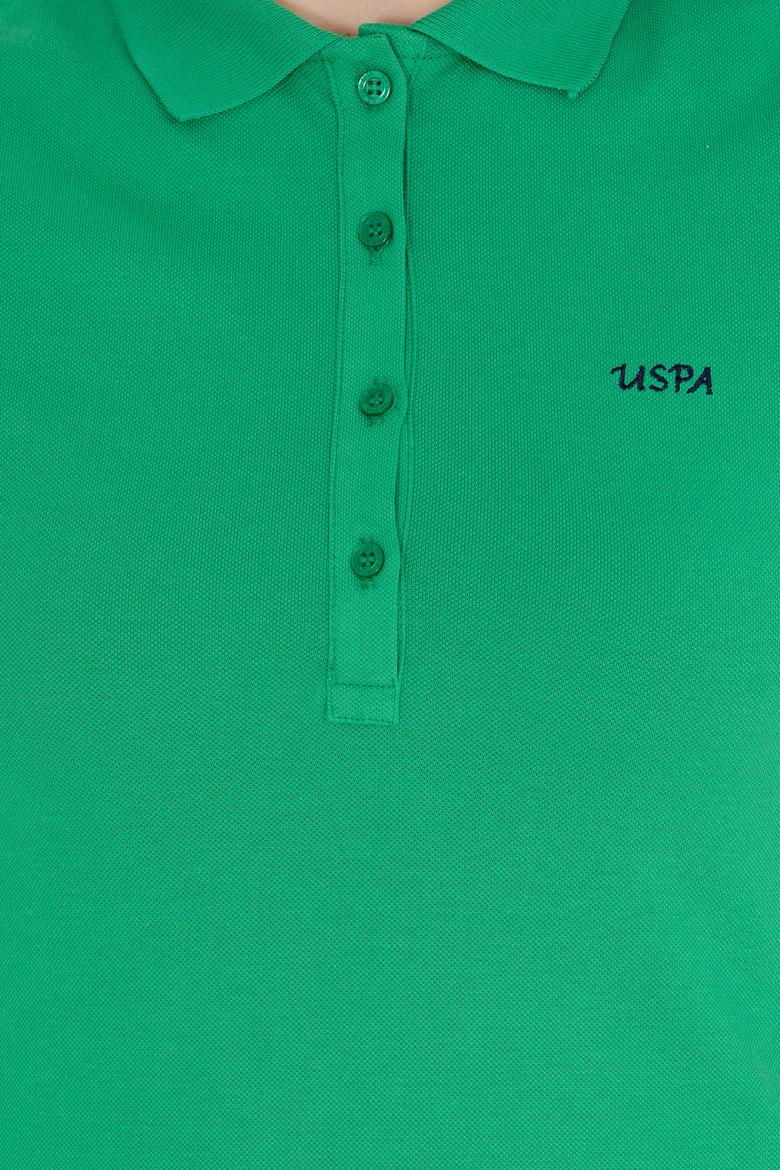 Kadın Yeşil Basic Polo Yaka Tişört - 50266348056