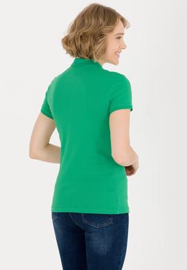 Kadın Yeşil Basic Polo Yaka Tişört - 50266348056