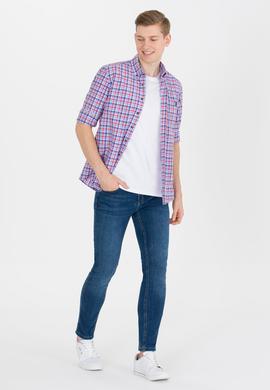 Erkek Kareli Kırmızı Gömlek - 50273930022