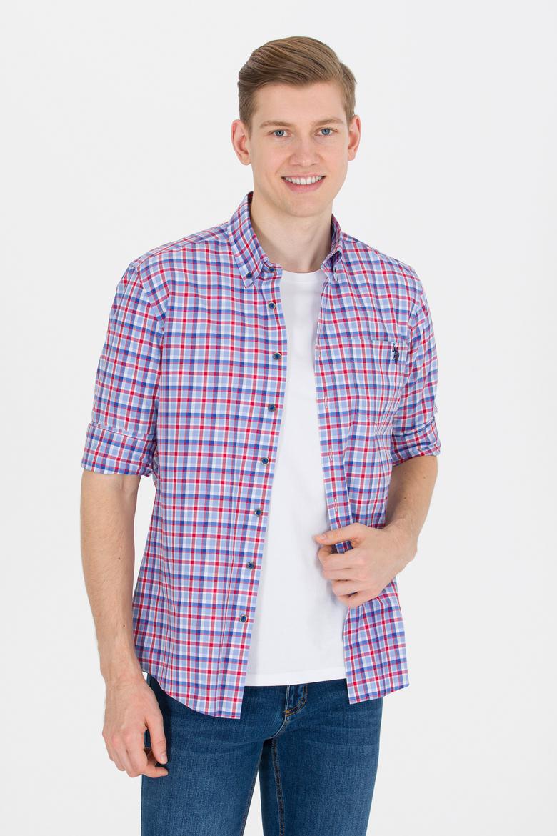 Erkek Kareli Kırmızı Gömlek - 50273930022