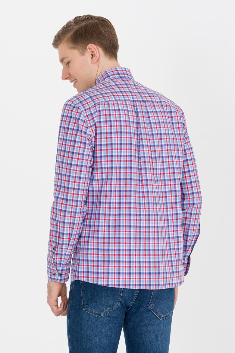 Erkek Kareli Kırmızı Gömlek - 50273930022