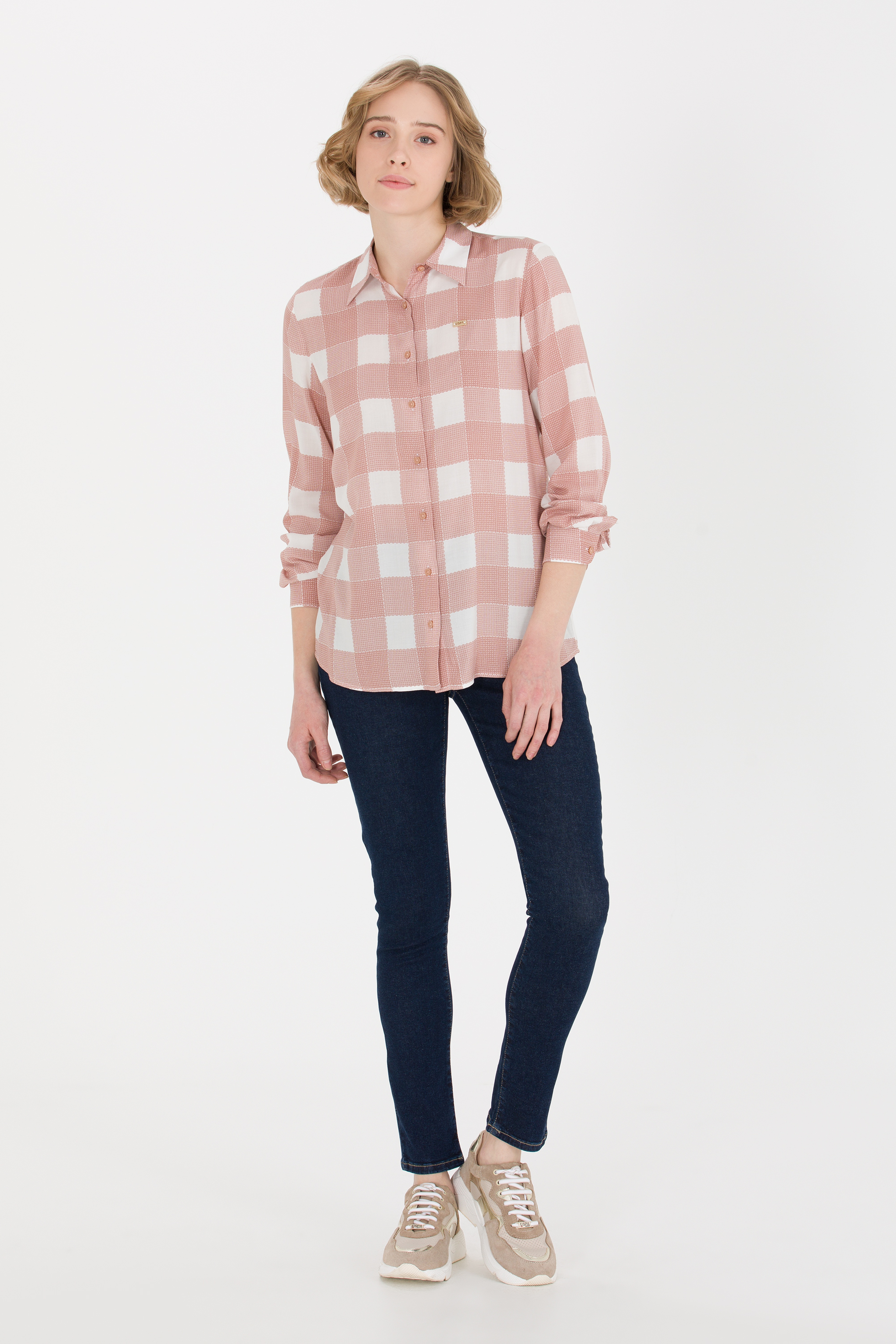 Kadın Mavi Toothpick Fit Jean Pantolon - Image 1