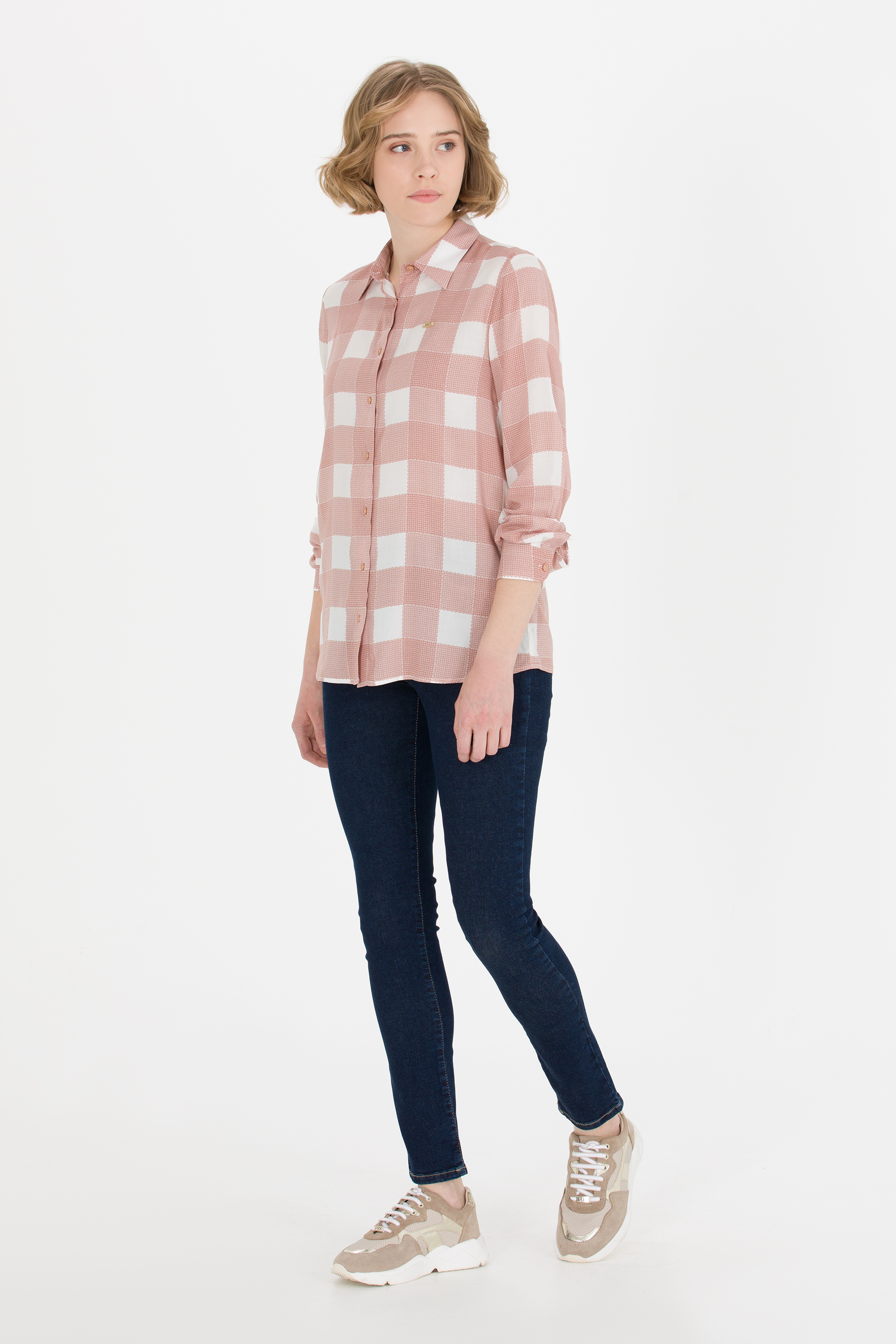 Kadın Mavi Toothpick Fit Jean Pantolon - Image 3