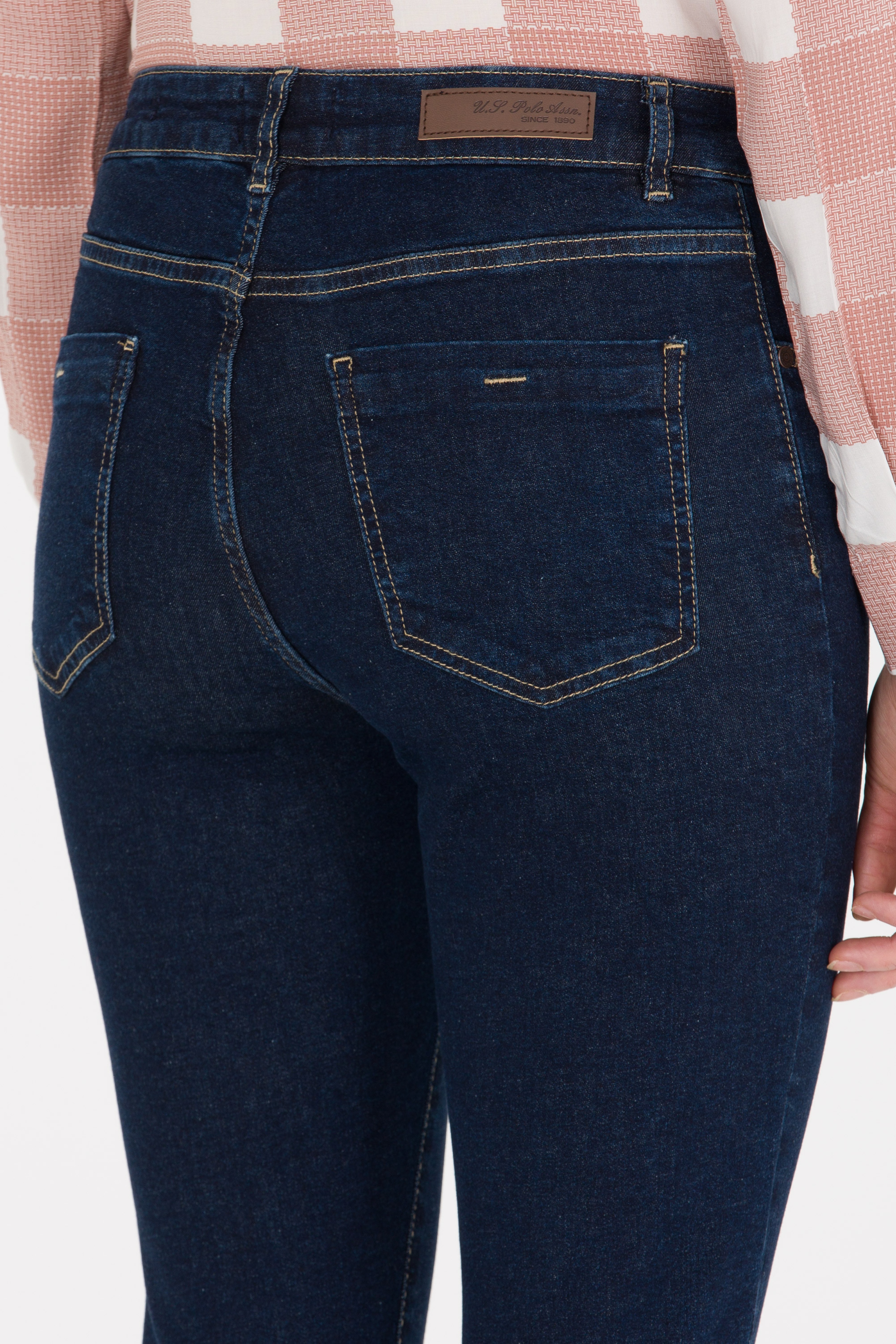 Kadın Mavi Toothpick Fit Jean Pantolon - Image 7