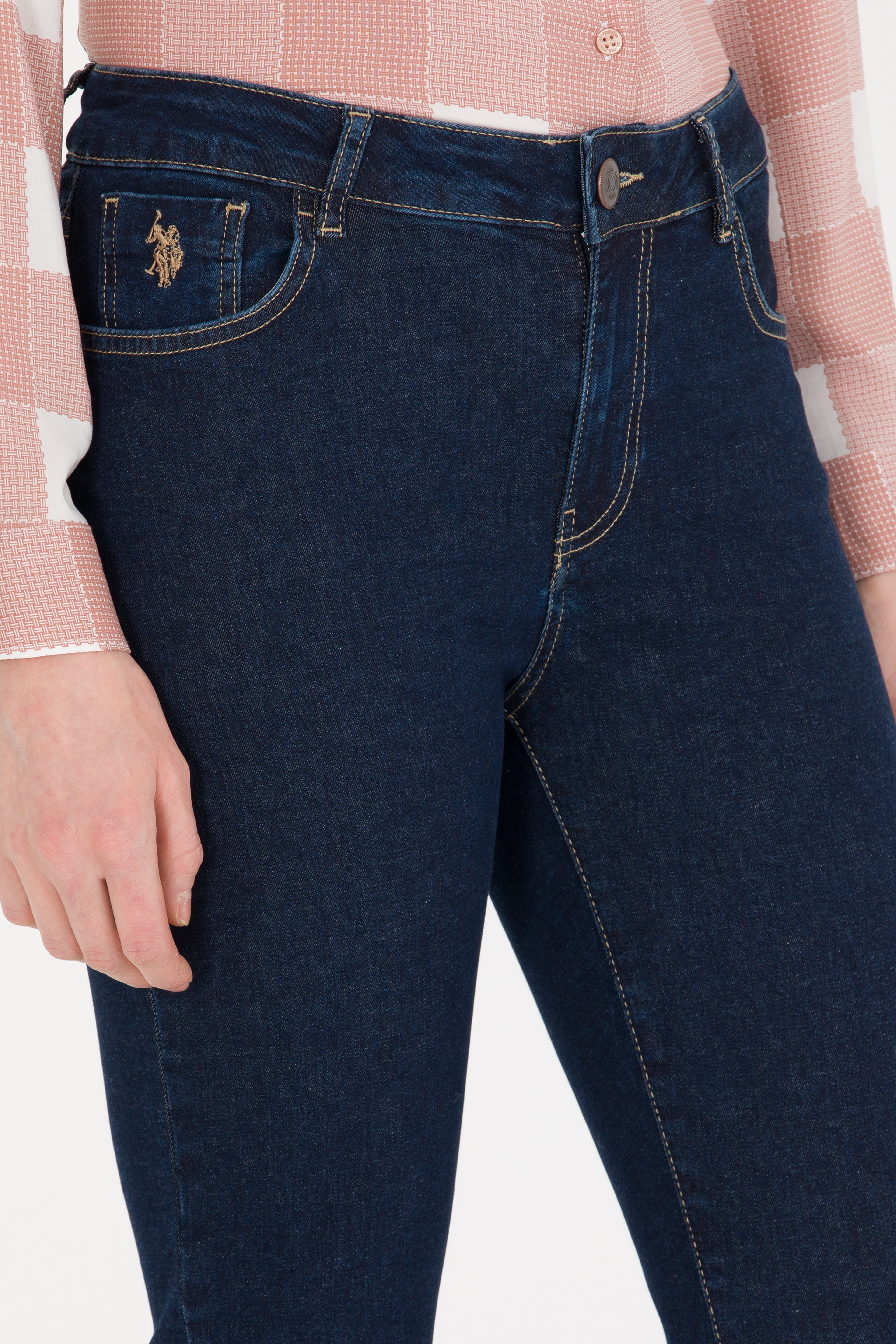 Kadın Mavi Toothpick Fit Jean Pantolon
