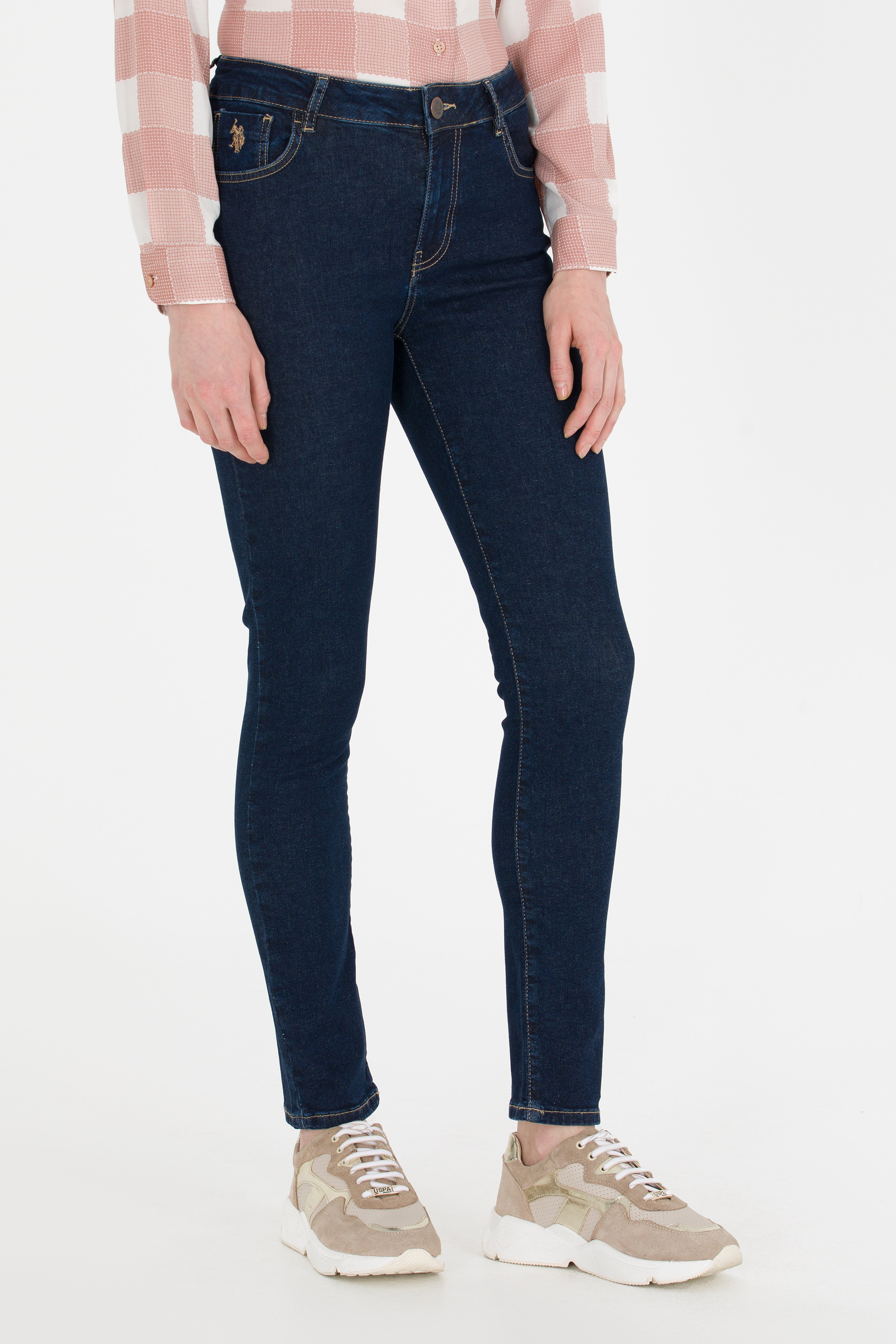 Kadın Mavi Toothpick Fit Jean Pantolon