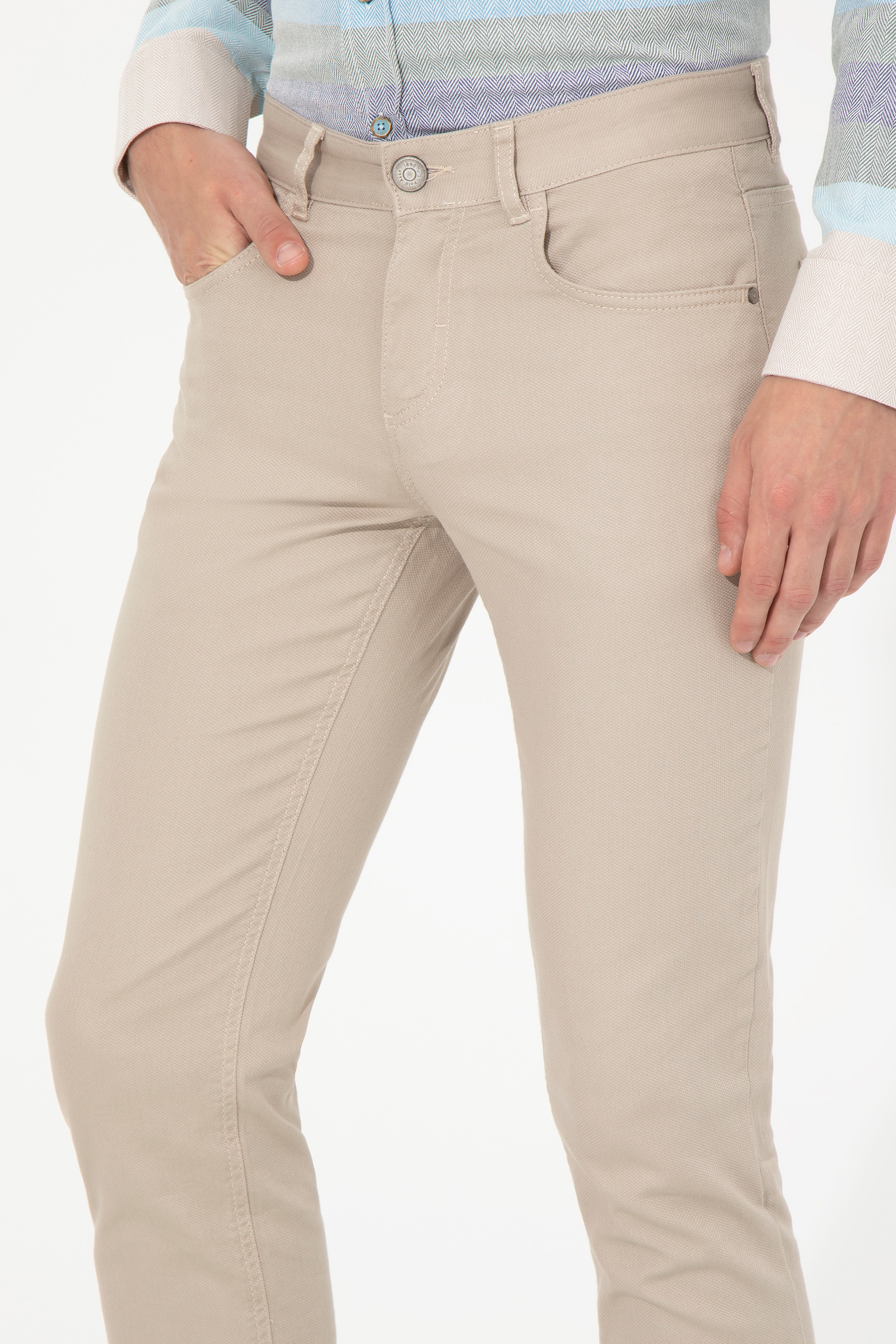 Erkek Haki Chino Pantolon - Image 5