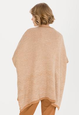 Kadın Kiremit Triko Panço - 50259612008