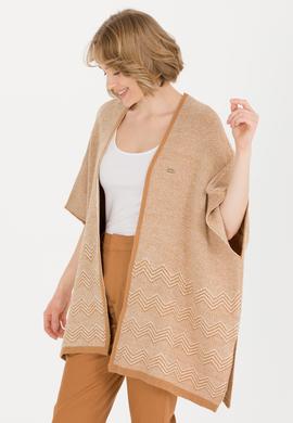 Kadın Kiremit Triko Panço - 50259612008