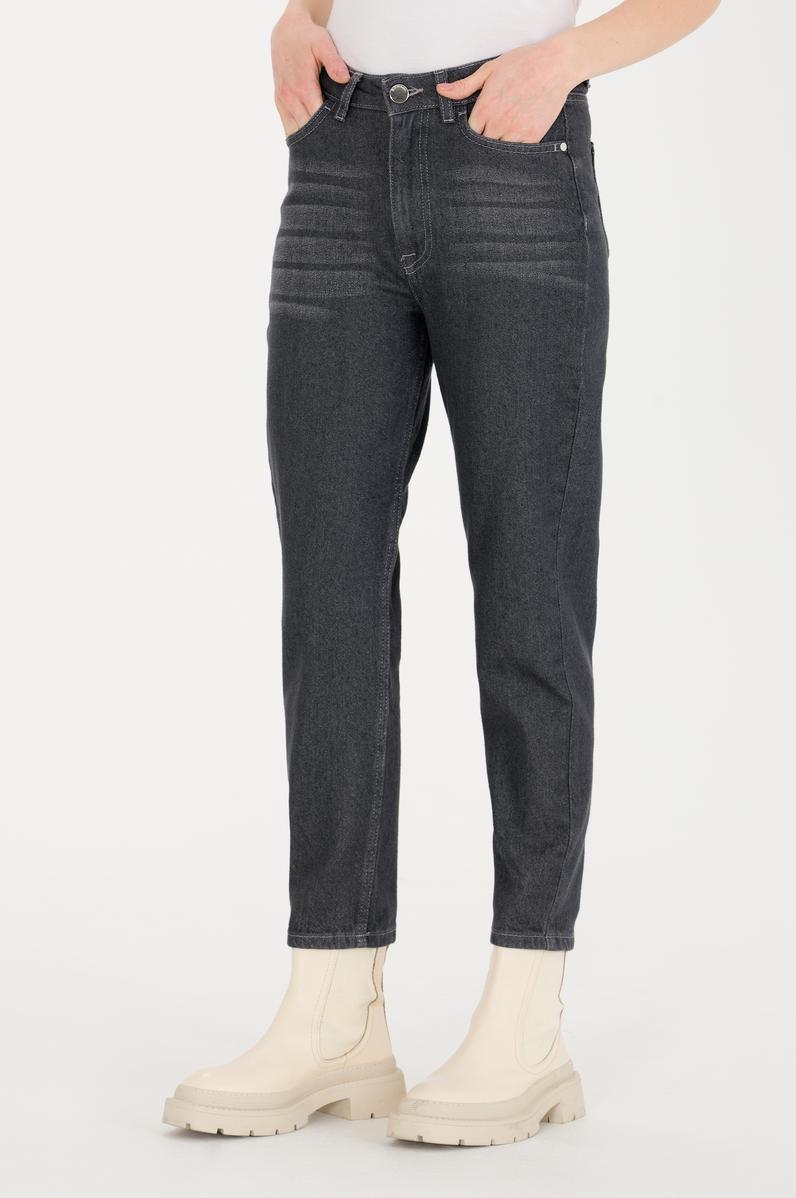 Kadın Koyu Gri Jean Pantolon