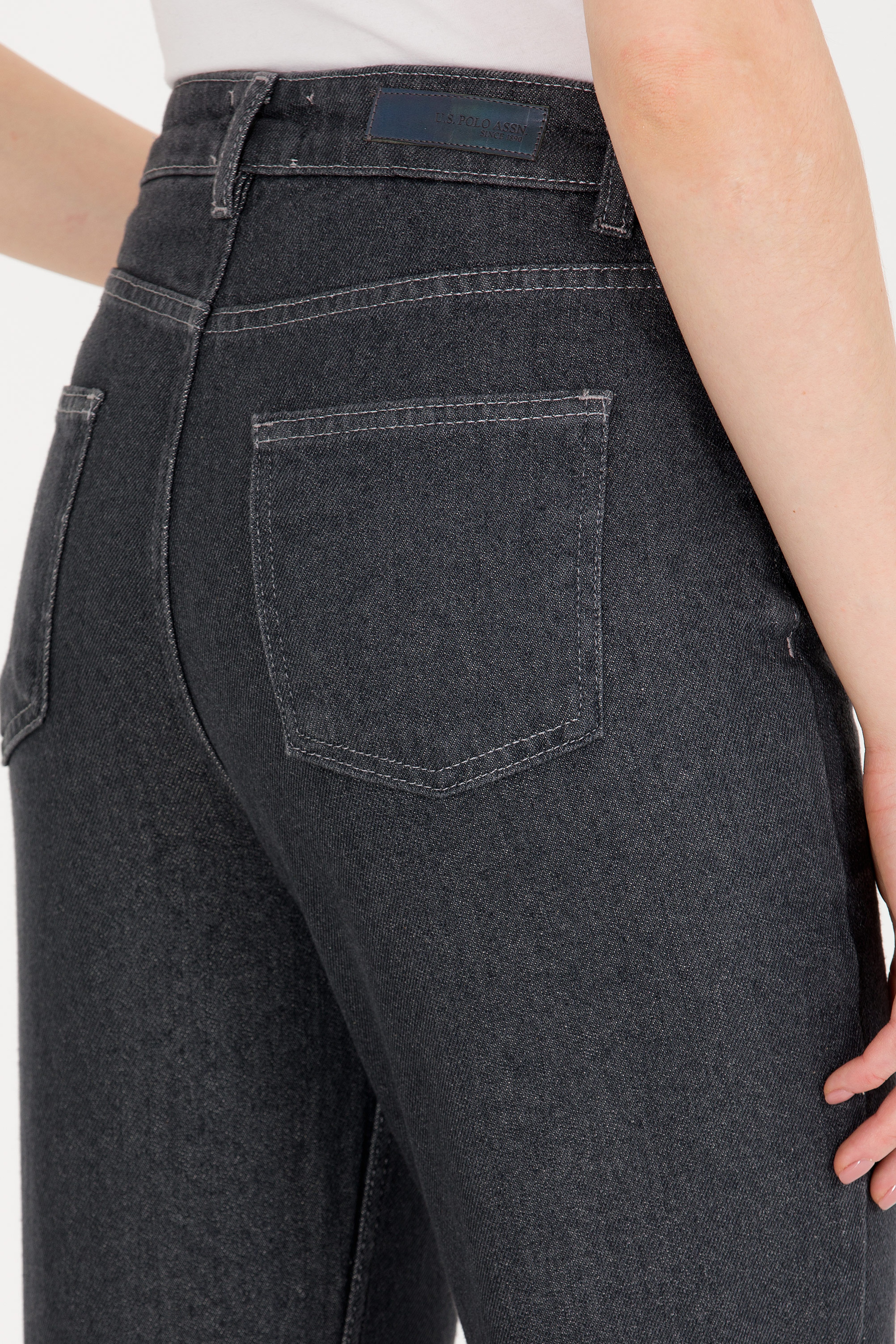 Kadın Koyu Gri Jean Pantolon - Image 7
