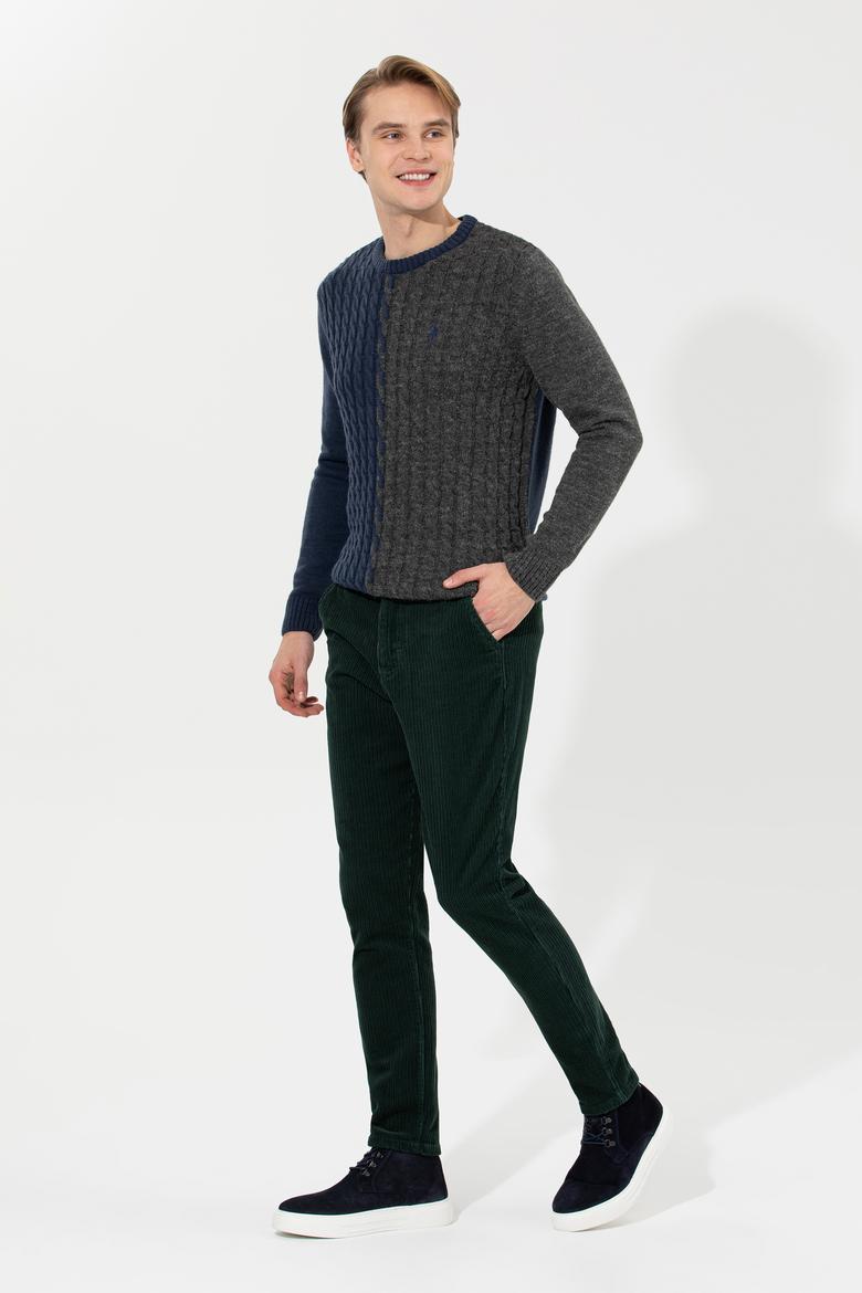 Erkek Koyu Yeşil Kanvas Pantolon - 50253461062