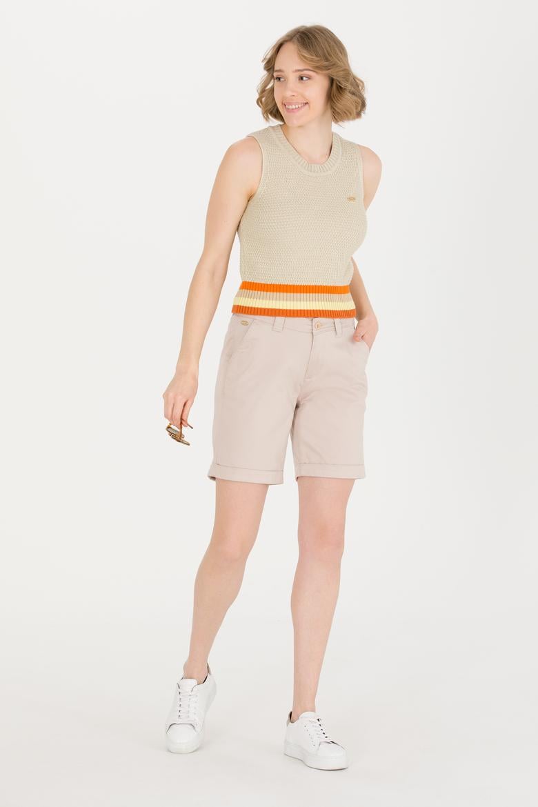 Kadın Taş Dokuma Şort