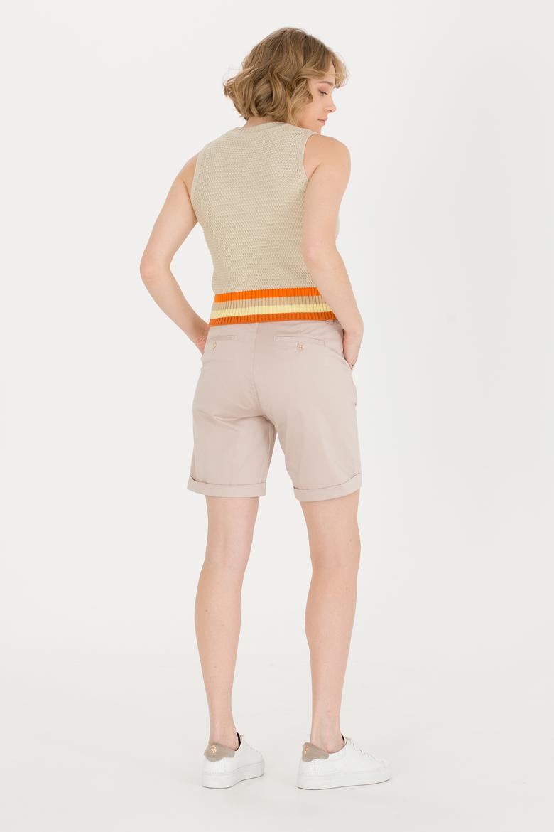 Kadın Taş Dokuma Şort - 50263220072