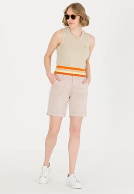 Kadın Taş Dokuma Şort - 50263220072