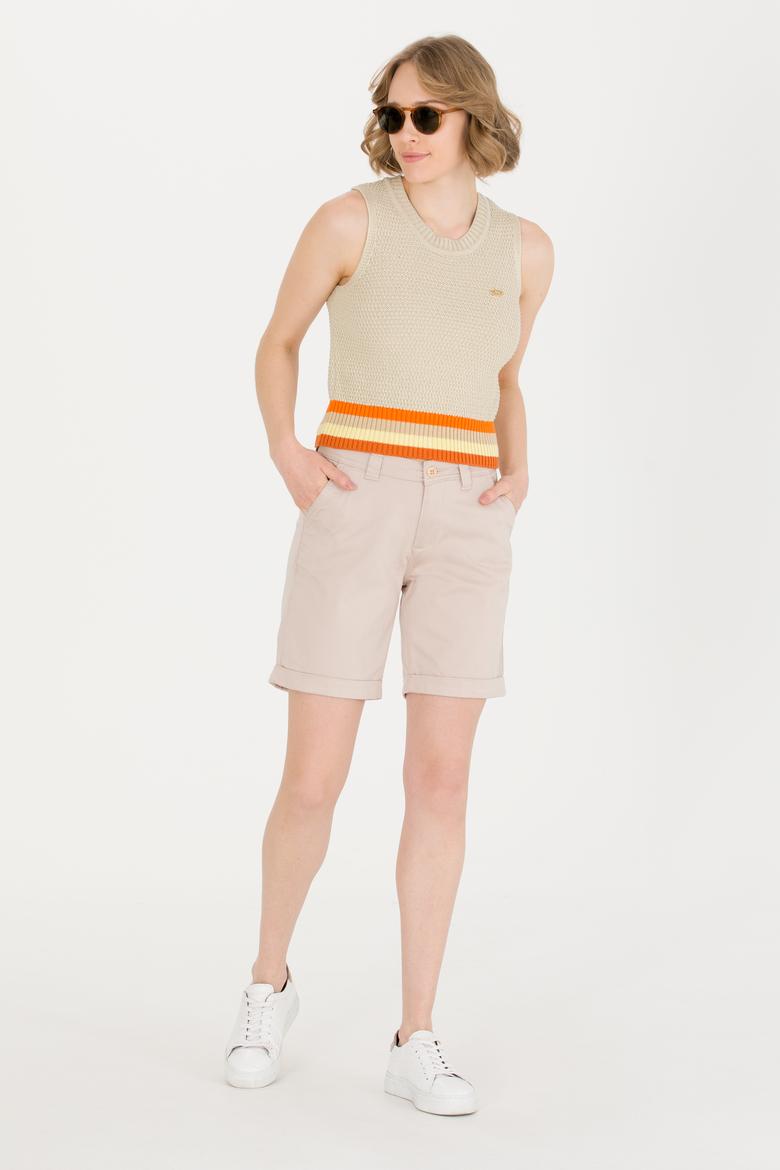 Kadın Taş Dokuma Şort - 50263220072