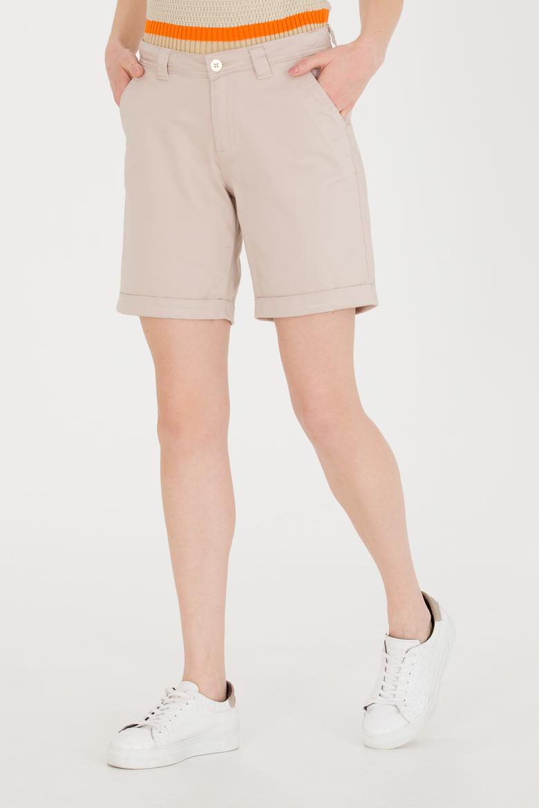 Kadın Taş Dokuma Şort - 50263220072