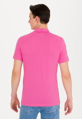 Erkek Pembe Basic Polo Yaka Tişört - 50264891067