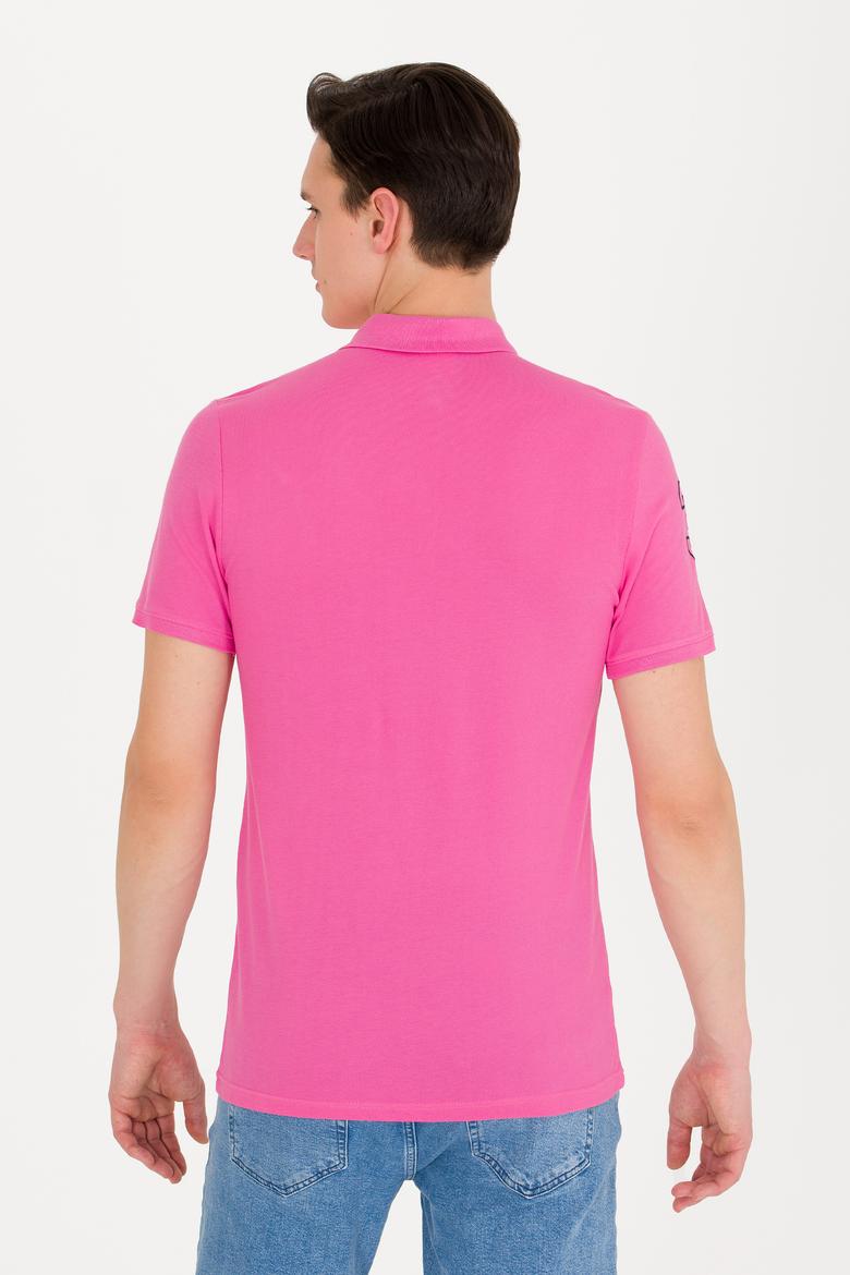 Erkek Pembe Basic Polo Yaka Tişört - 50264891067