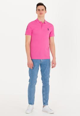 Erkek Pembe Basic Polo Yaka Tişört - 50264891067