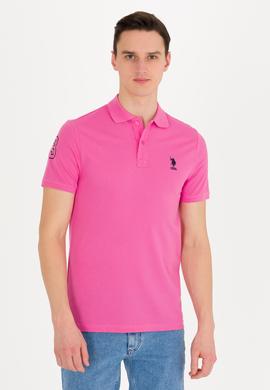 Erkek Pembe Basic Polo Yaka Tişört - 50264891067