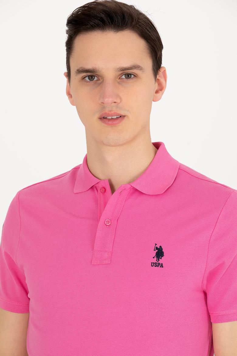 Erkek Pembe Basic Polo Yaka Tişört - 50264891067