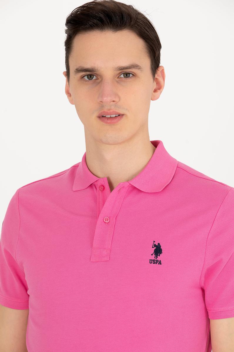 Erkek Pembe Basic Polo Yaka Tişört