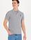 Erkek Gri Melanj Basic Polo Yaka Tişört