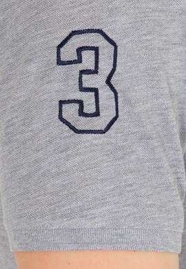 Erkek Gri Melanj Basic Polo Yaka Tişört - 50264891153