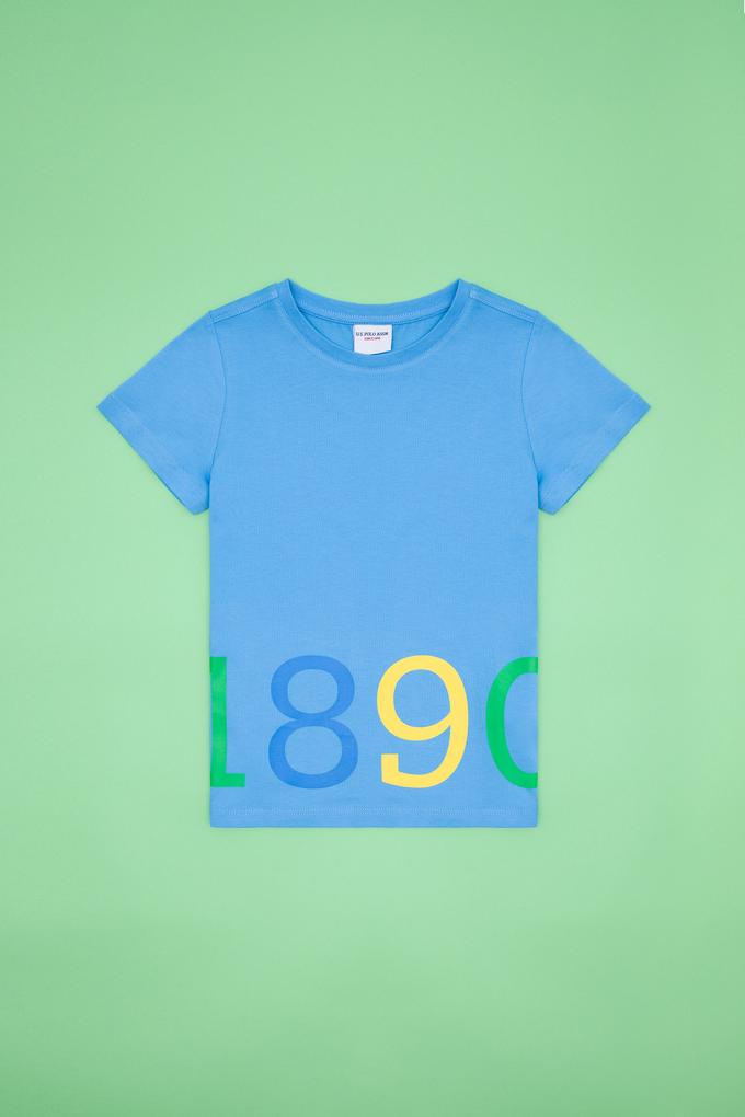 Çocuk Turkuaz Bisiklet Yaka Tişört