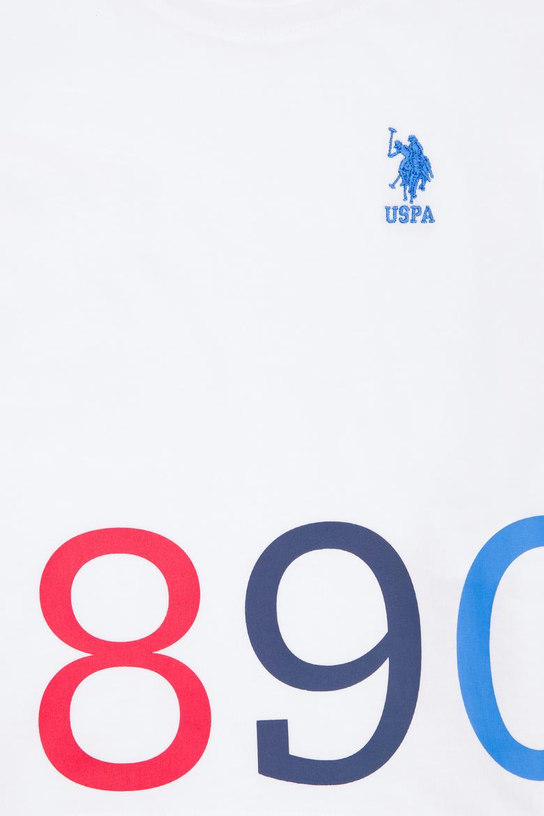 Çocuk Beyaz Bisiklet Yaka Tişört - 50265975028