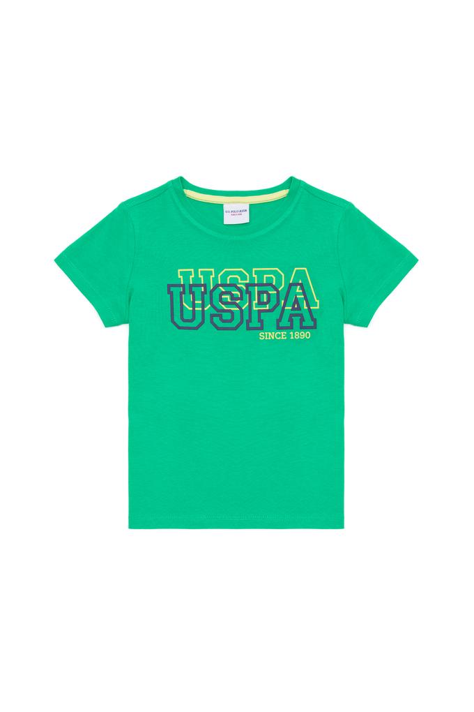 Çocuk Yeşil Bisiklet Yaka Tişört