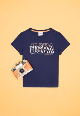 Çocuk Lacivert Bisiklet Yaka Tişört - 50266042049