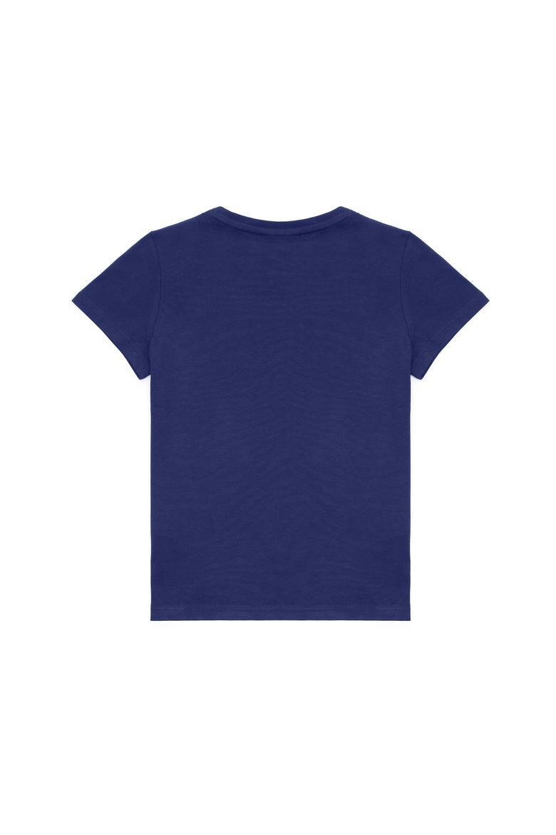 Çocuk Lacivert Bisiklet Yaka Tişört - 50266042049