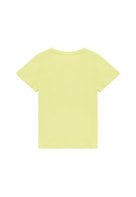 Çocuk Neon Sarı Bisiklet Yaka Tişört - 50266042112