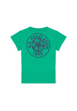 Çocuk Yeşil Bisiklet Yaka Tişört - 50266073026