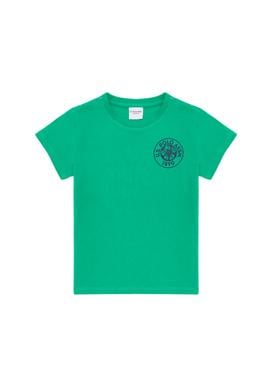 Çocuk Yeşil Bisiklet Yaka Tişört - 50266073026