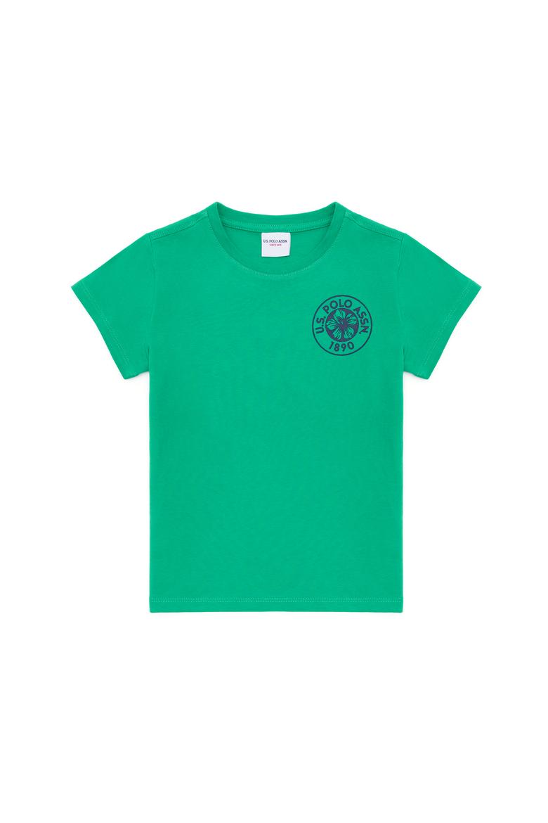 Çocuk Yeşil Bisiklet Yaka Tişört - 50266073026