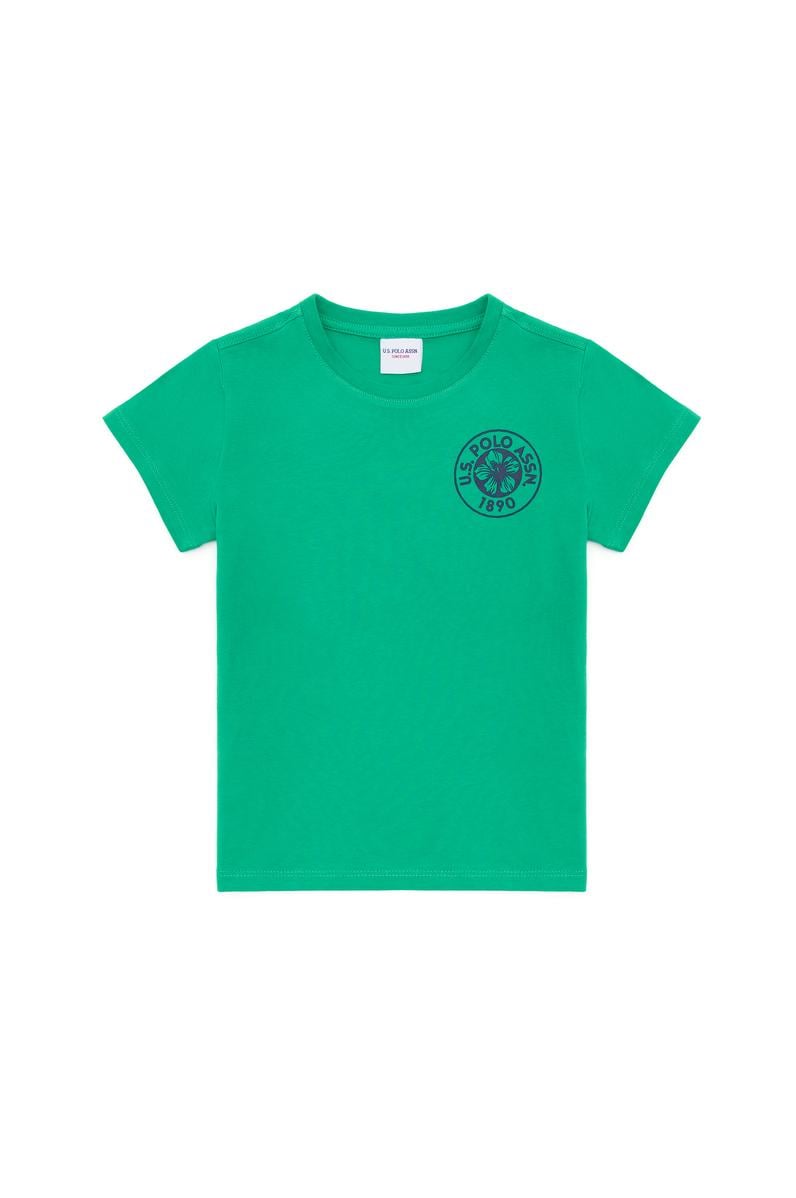 Çocuk Yeşil Bisiklet Yaka Tişört