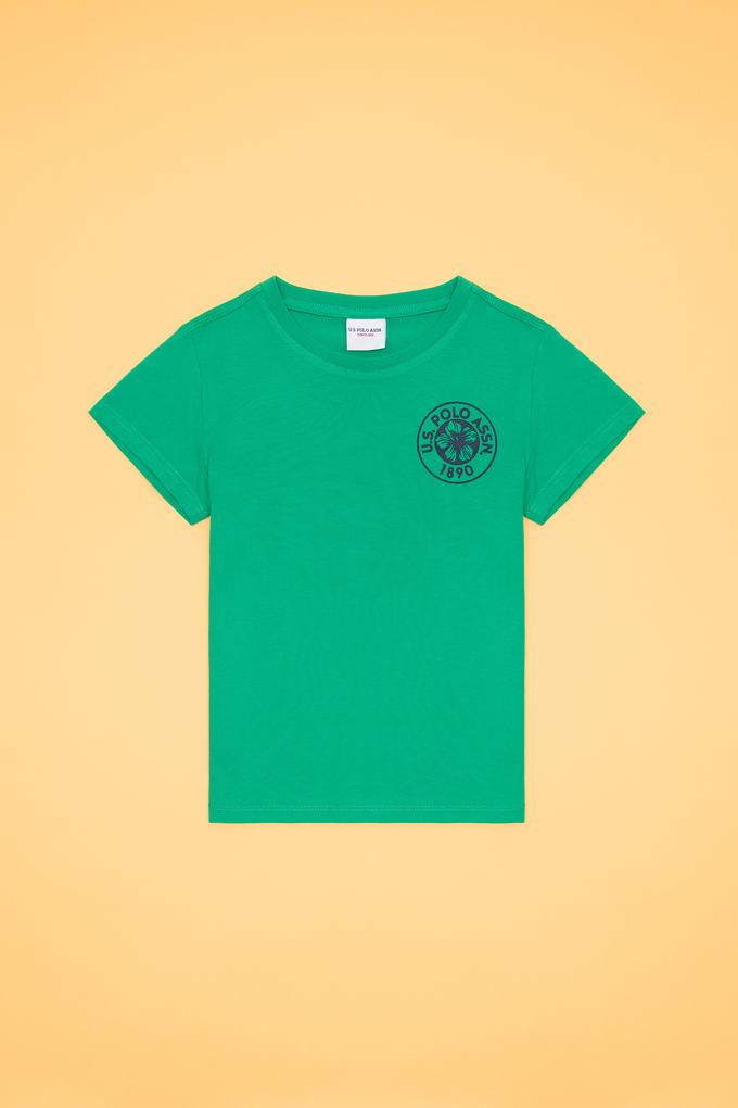 Çocuk Yeşil Bisiklet Yaka Tişört