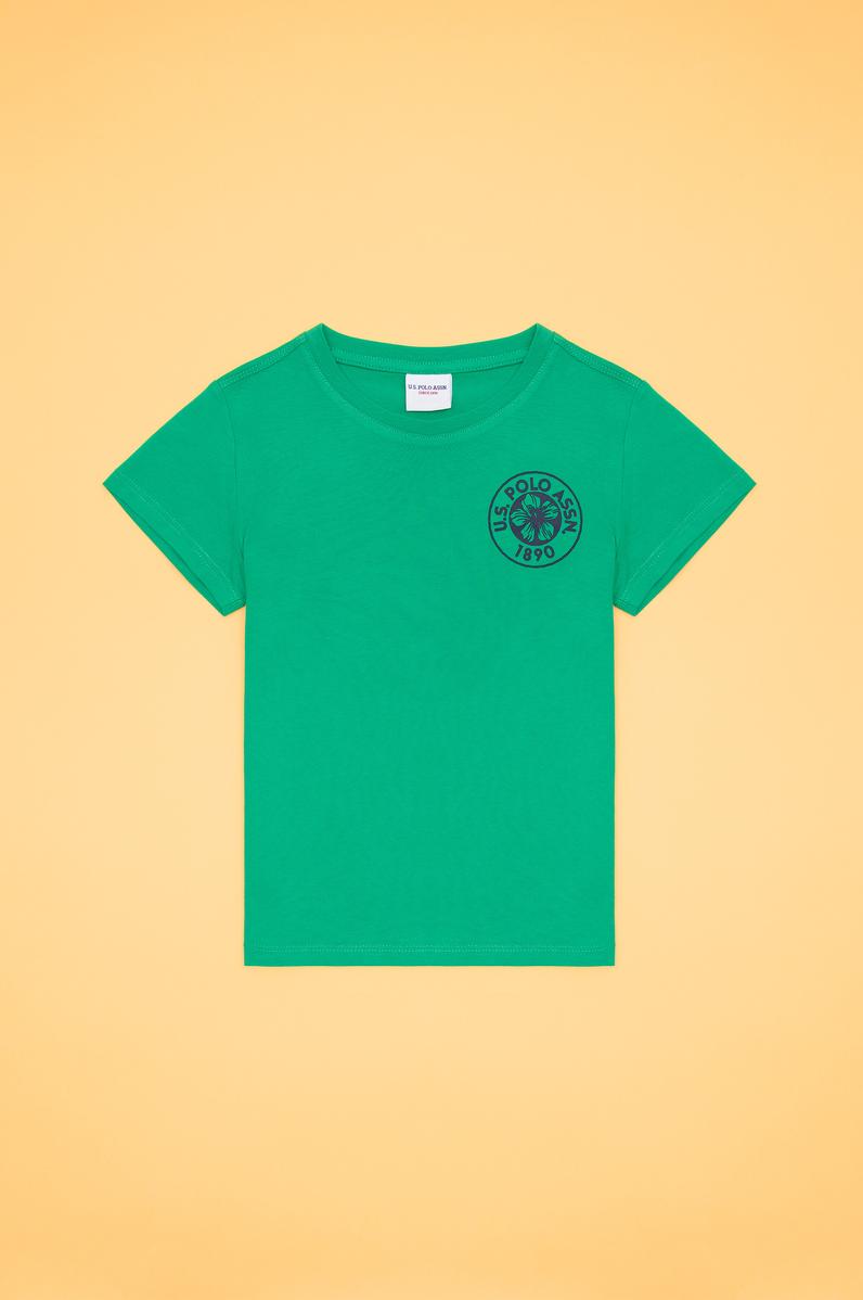 Çocuk Yeşil Bisiklet Yaka Tişört