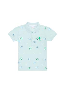 Erkek Çocuk Su Yeşili Polo Yaka Tişört - 50266074020
