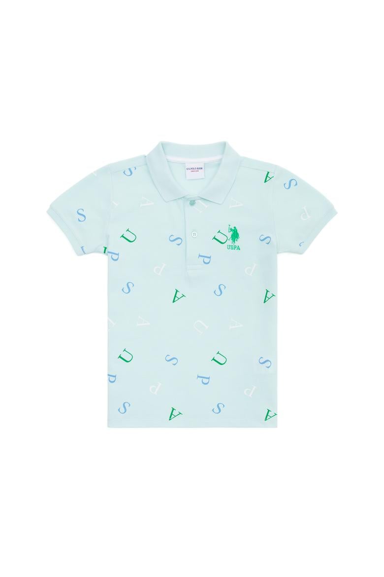 Erkek Çocuk Su Yeşili Polo Yaka Tişört